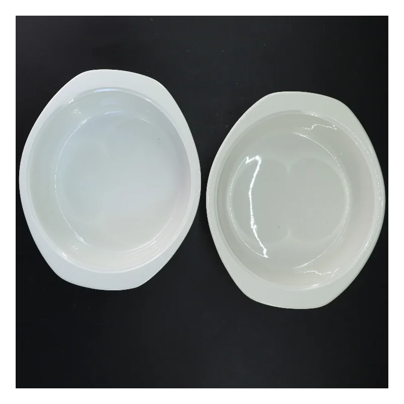 Hvide serveringsskåle (str. Ø 20x7 cm)