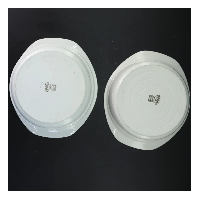 Hvide serveringsskåle (str. Ø 20x7 cm)