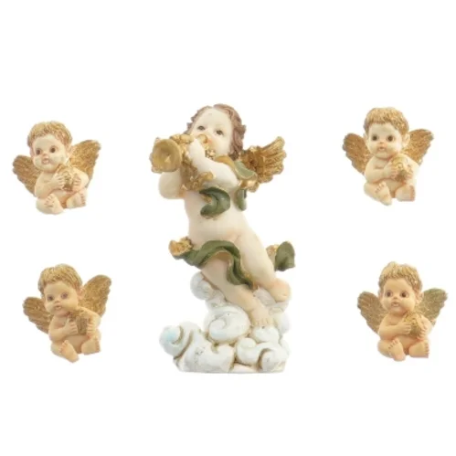 Engle figurer med vinger (str. 12 & 4,5 cm)