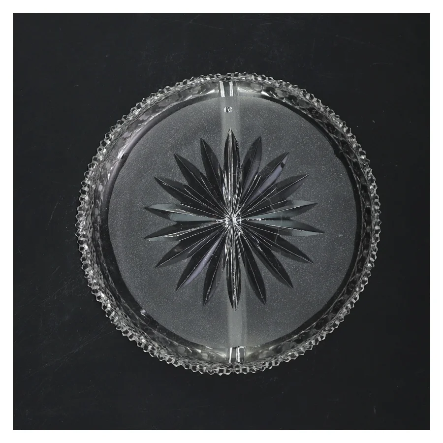 Gammel Krystal glasskål fra holmegaard(str. Ø 14,5 cm)