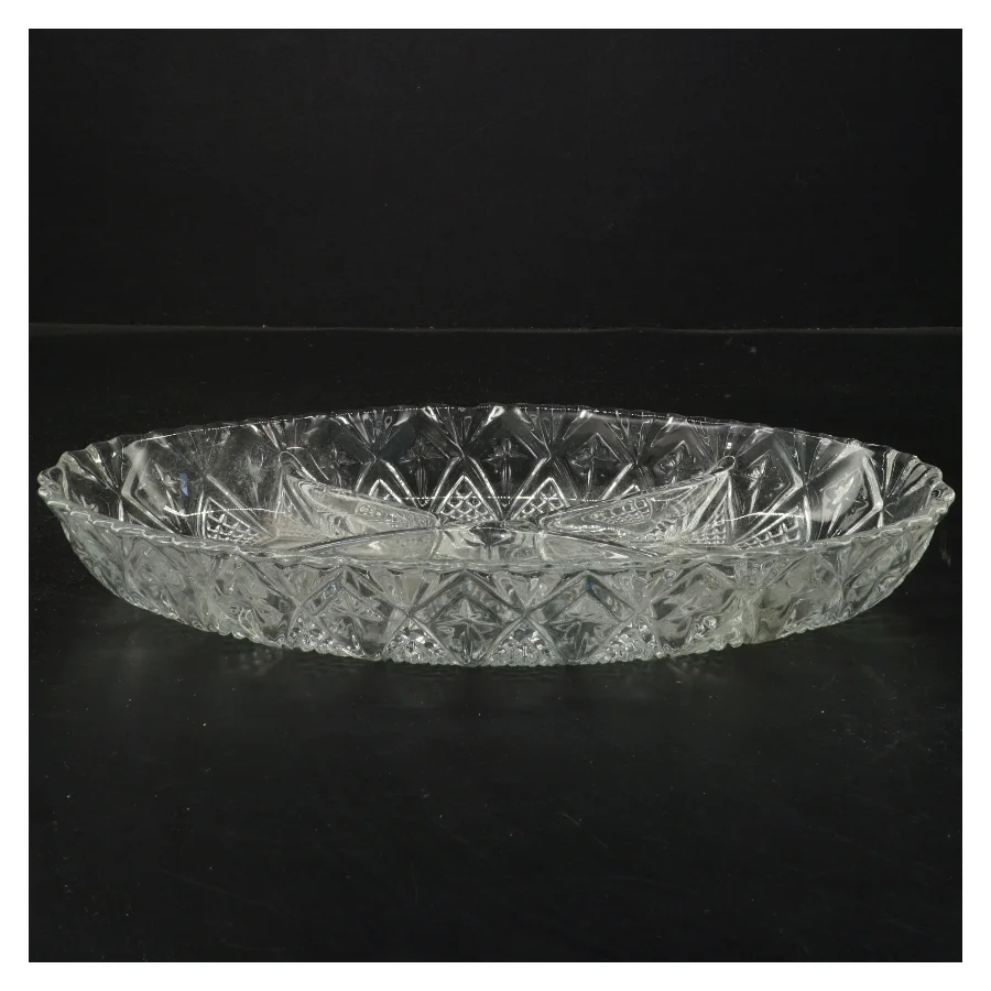 Glasfad med mønster (str. 29x18,5 cm)