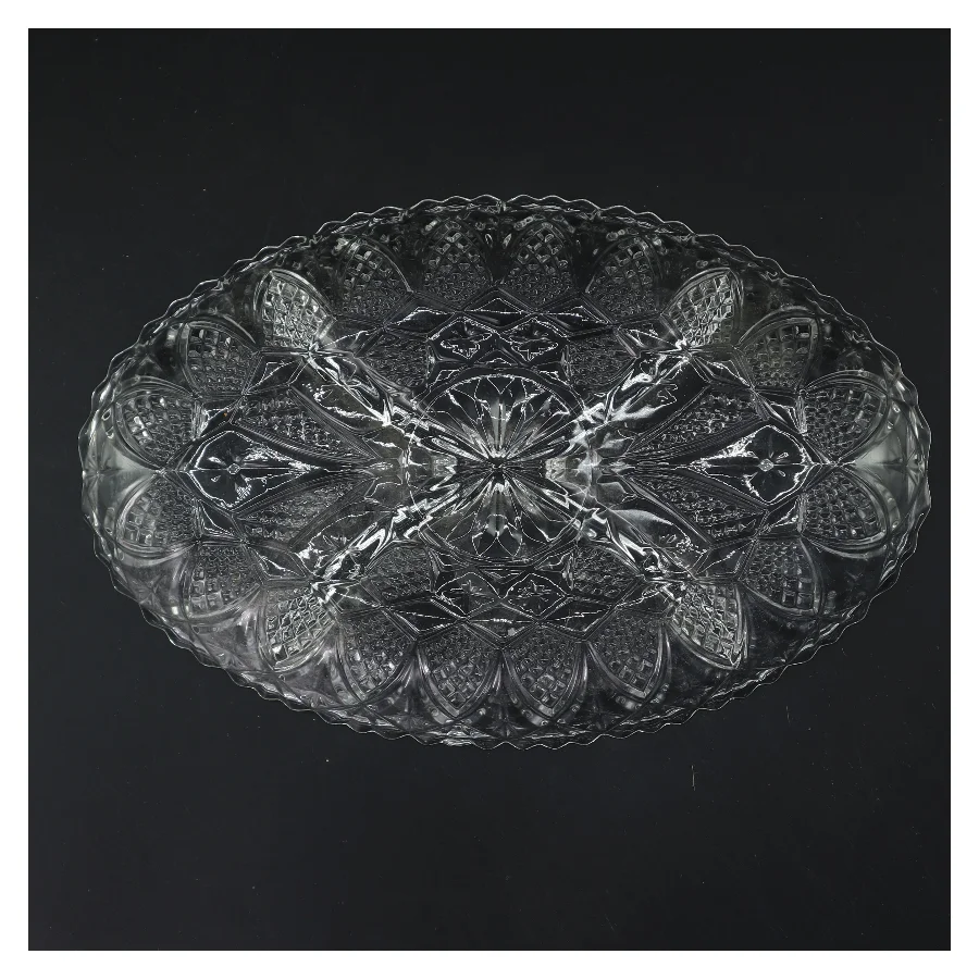 Glasfad med mønster (str. 29x18,5 cm)