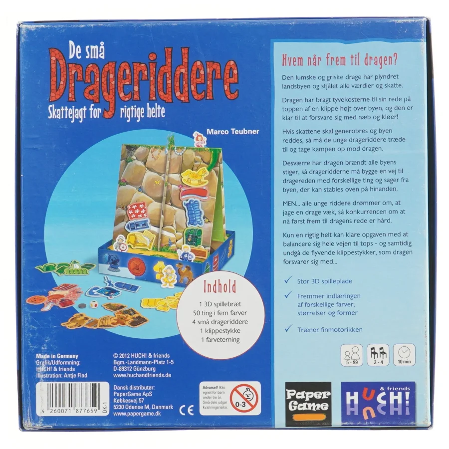 De små Drageriddere spil fra Paper Game (str. 30x29,5 cm)