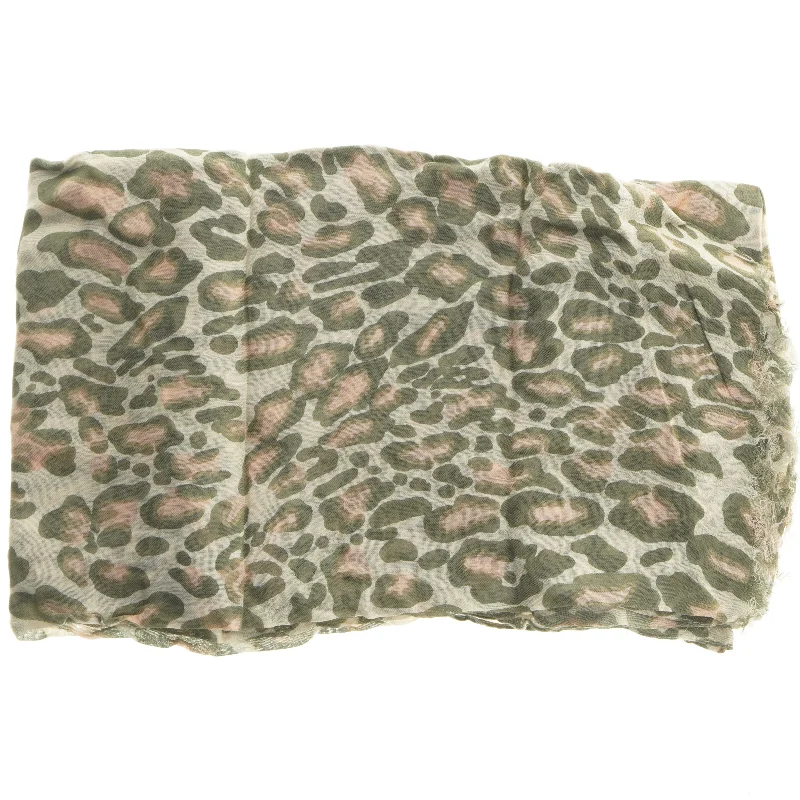 Leopardmønstret tørklæde (str. 186x102 cm)