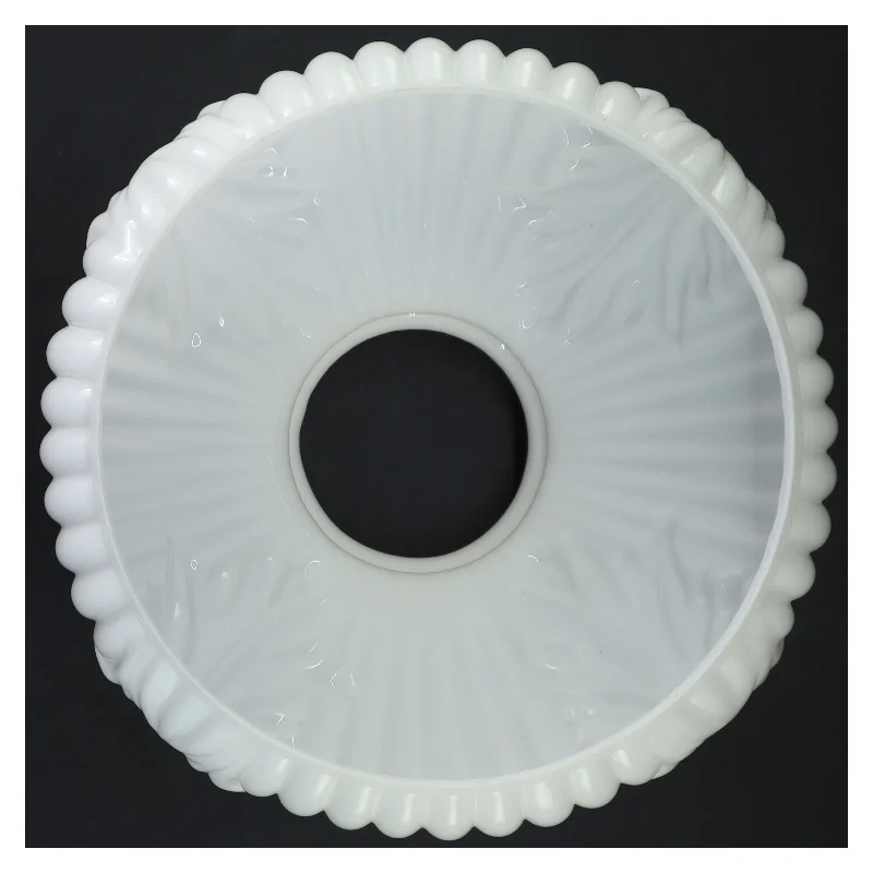 Hvid lampeskærm i glas (str. Ø 20x17 cm)