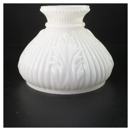 Hvid lampeskærm i glas (str. Ø 20x17 cm)