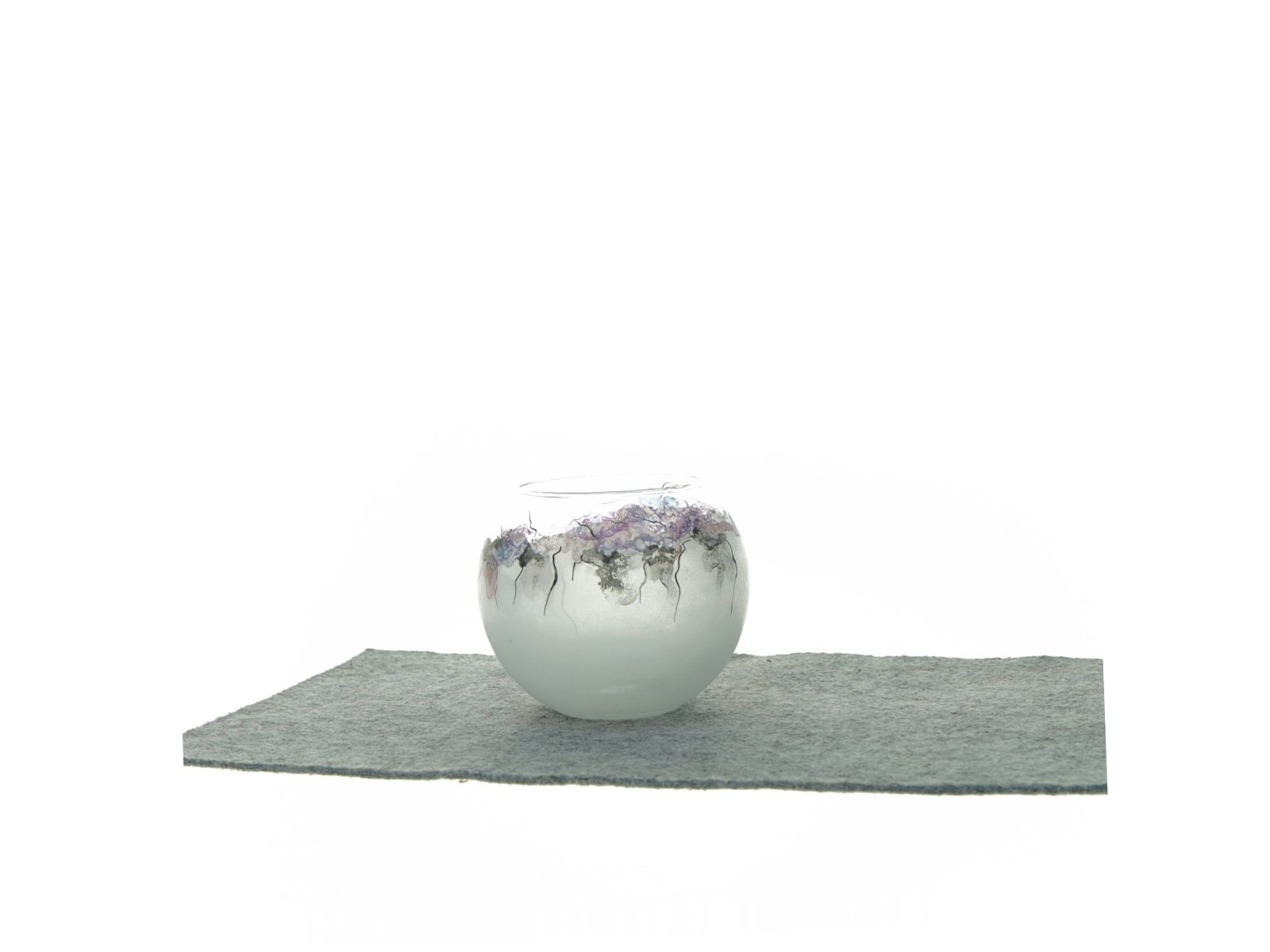 Glas lysestage (str. 10 cm)