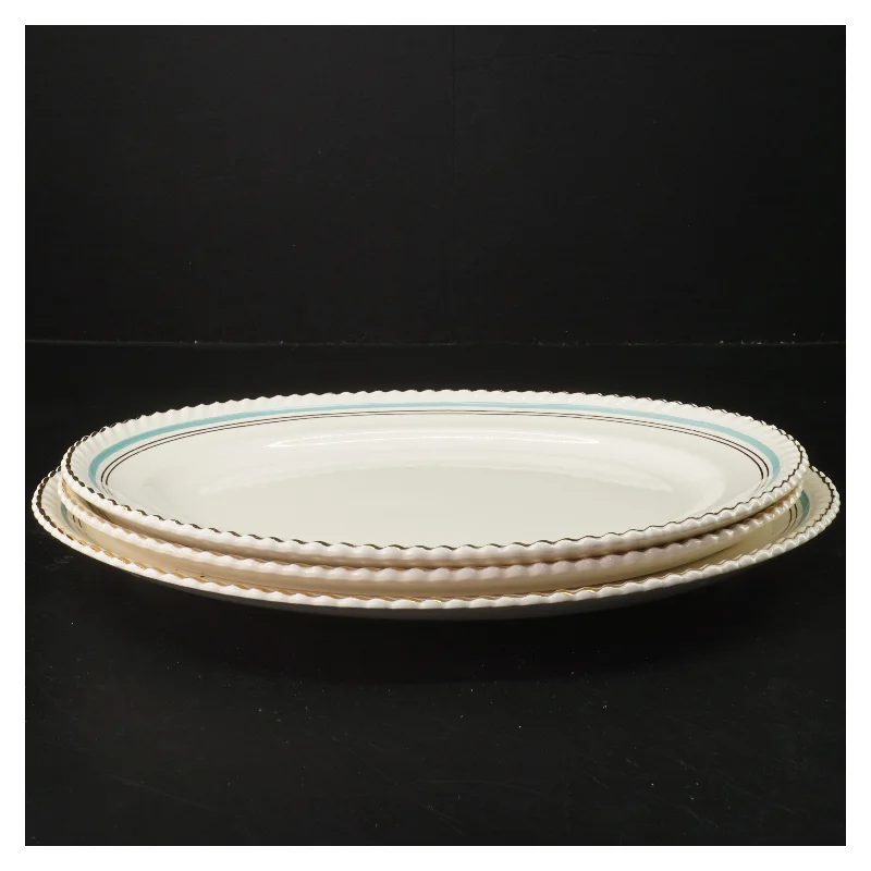 Sæt af ovale fade fra Johnson Bros (str. 3 styk, 29-31,5 cm)