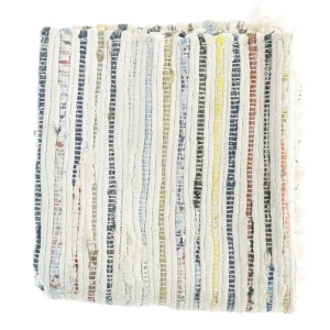 Vævet bomuldstæppe (str. 70. x, 128 cm)