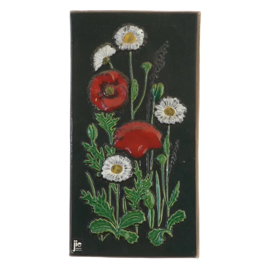 Væghængt keramisk dekoration fra Jie (str. 27x14,5 cm)