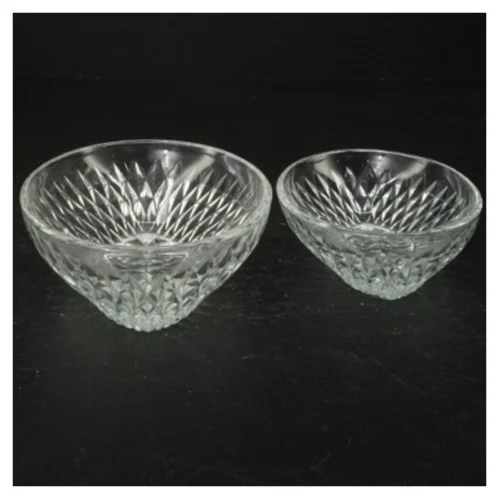 Krystalglas skåle (str. 11 cm. og 9 x 14 cm)