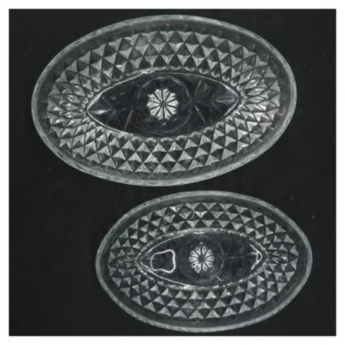 Krystalglas skåle (str. 11 cm. og 9 x 14 cm)