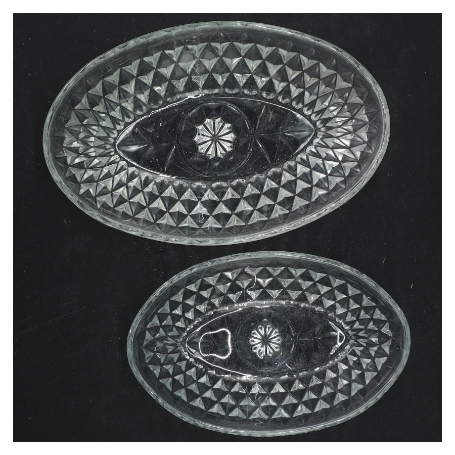 Krystalglas skåle (str. 11 cm. og 9 x 14 cm)