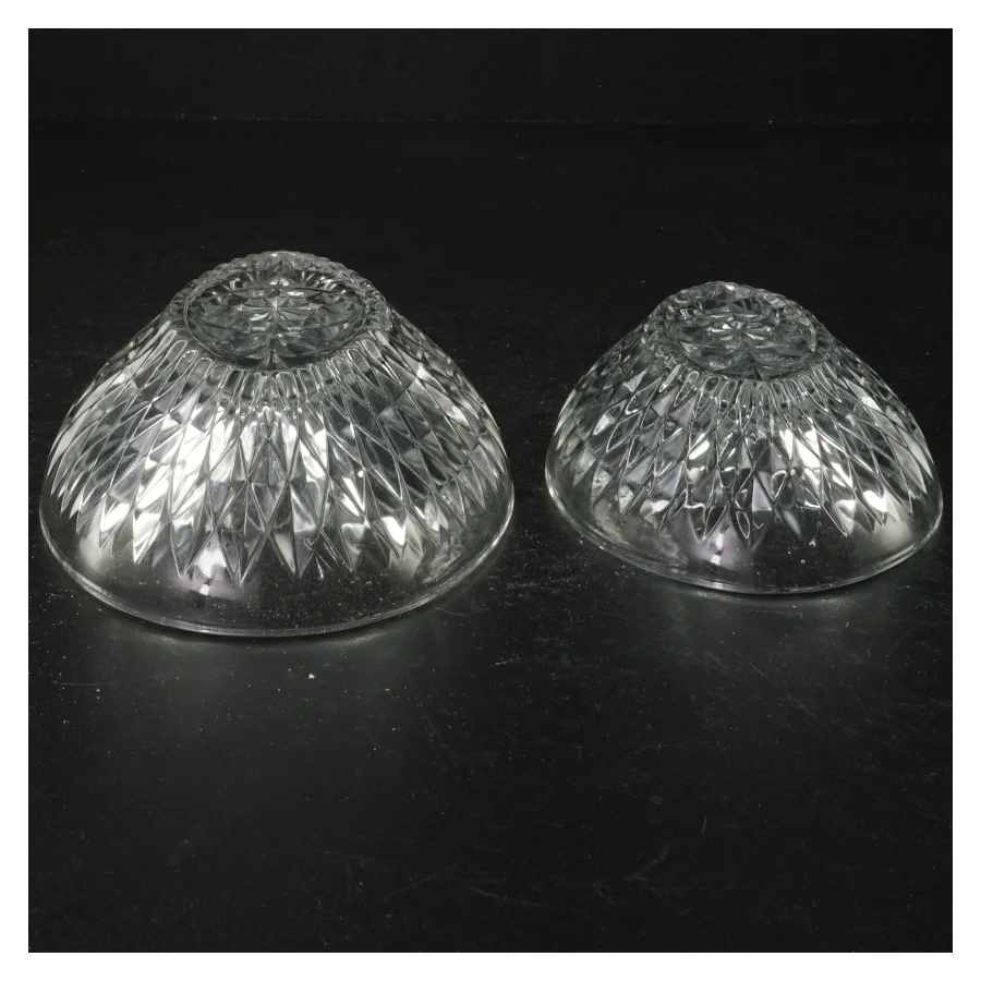 Krystalglas skåle (str. 11 cm. og 9 x 14 cm)