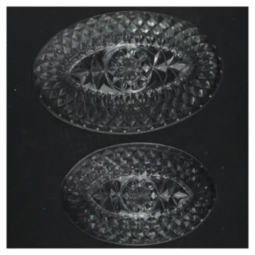 Krystalglas skåle (str. 11 cm. og 9 x 14 cm)