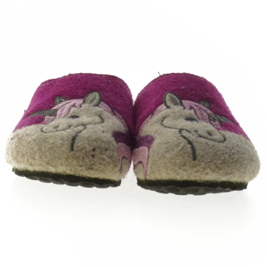 Børne-slippers str. 31 med enhjørning motiv fra Lindenbaum (str. 31 )