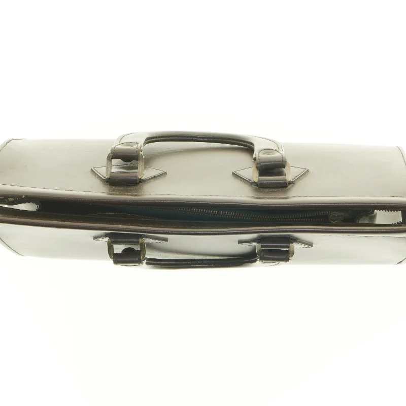 Vintage læder håndtaske (str. 41 x 25 cm)