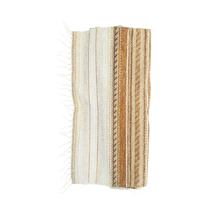 Stribet vævet tæppe (str. 67 x 220 cm)