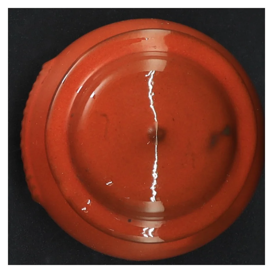 Røde krukker med låg (str. Ø 9 cm h 10 cm)