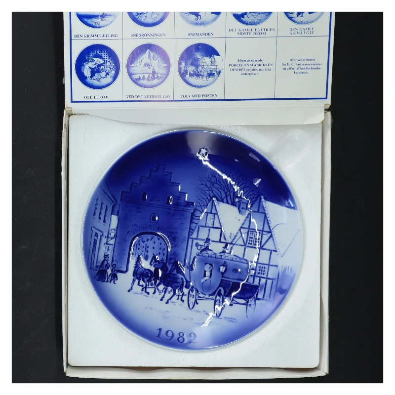 H.C. Andersen juleplatte 1982 fra Porcelænsfabrikken Désirée (str. Ø 19 cm)