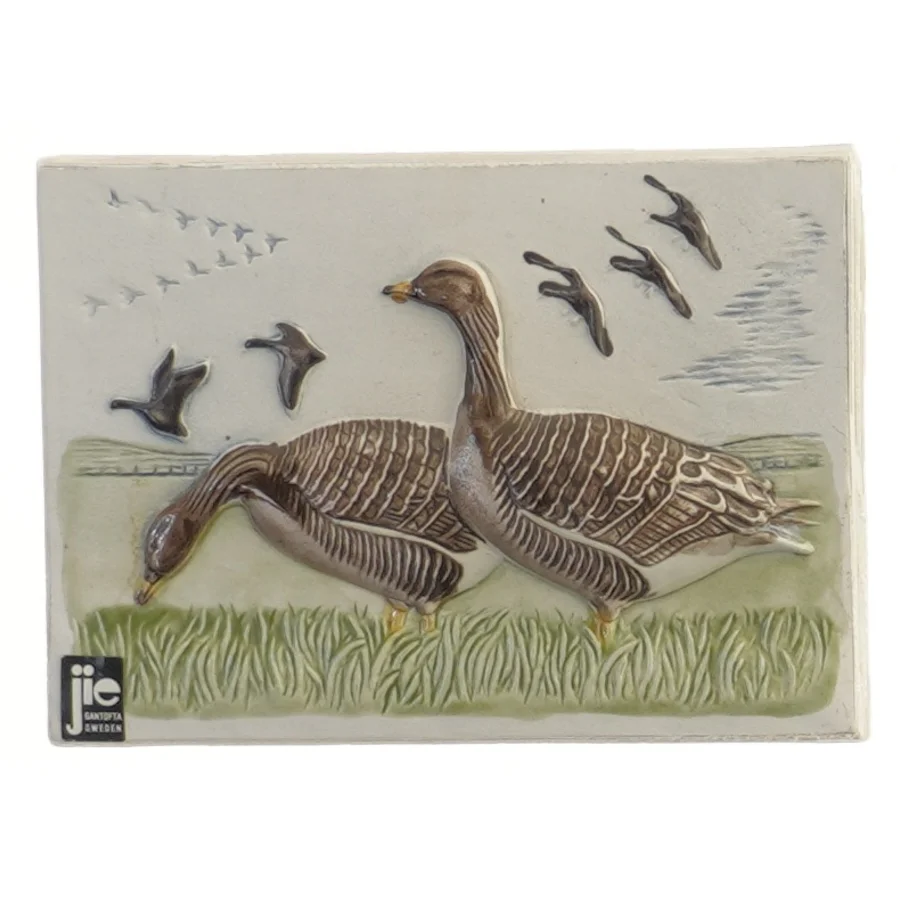 Dekorativt keramik relief fra JIE (str. 15x11 cm)