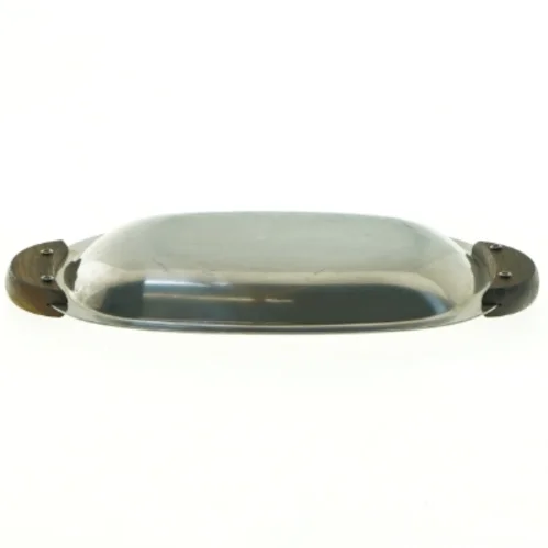 Metalfad med træhåndtag (str. 17 x 11,5 cm)