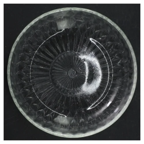 Glas assiet (str. 14,5 cm i diameter og 3 cm høj)