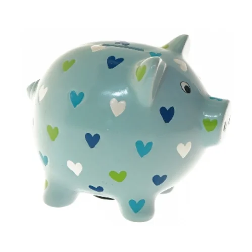 Sparegris med hjerter (str. 20 cm)