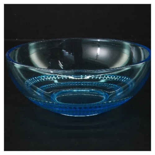 Blå glasskål Ø 18 cm (str. Ø 18 cm)