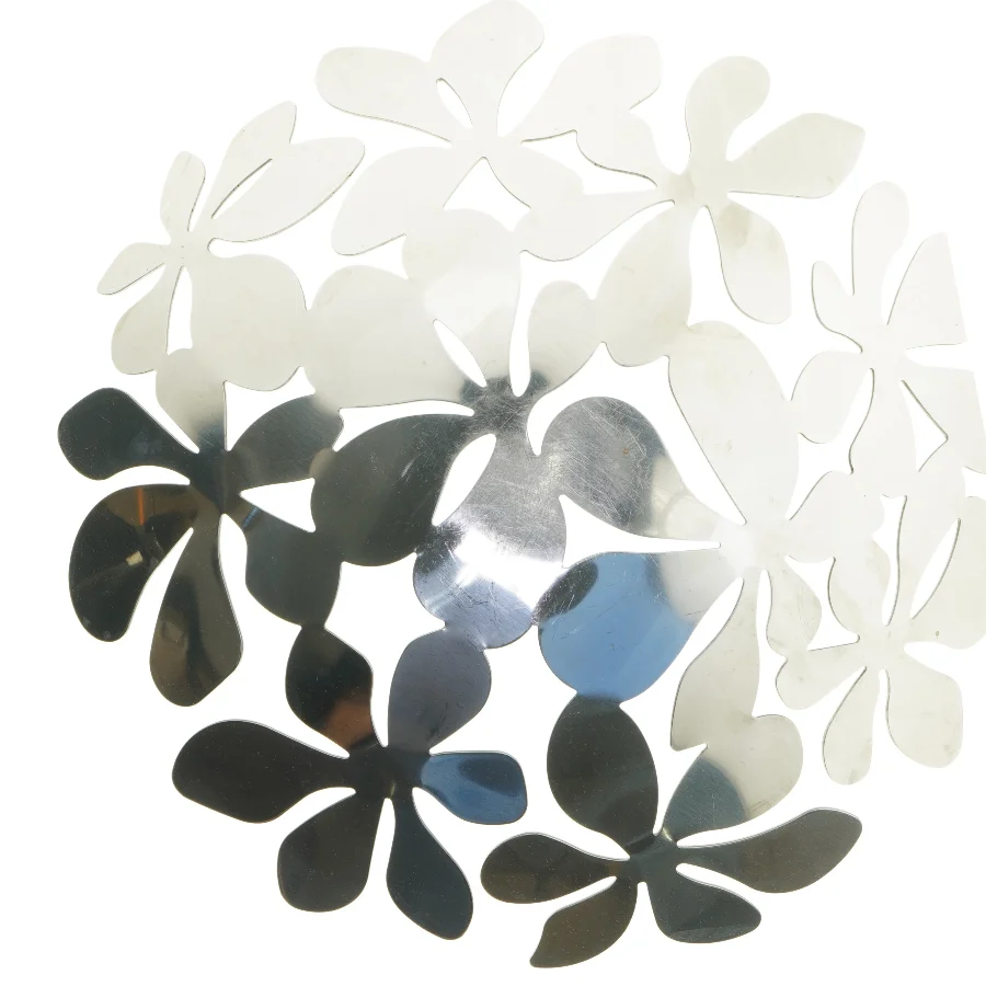 Metal blomster skål (str. Ø. 43 cm)