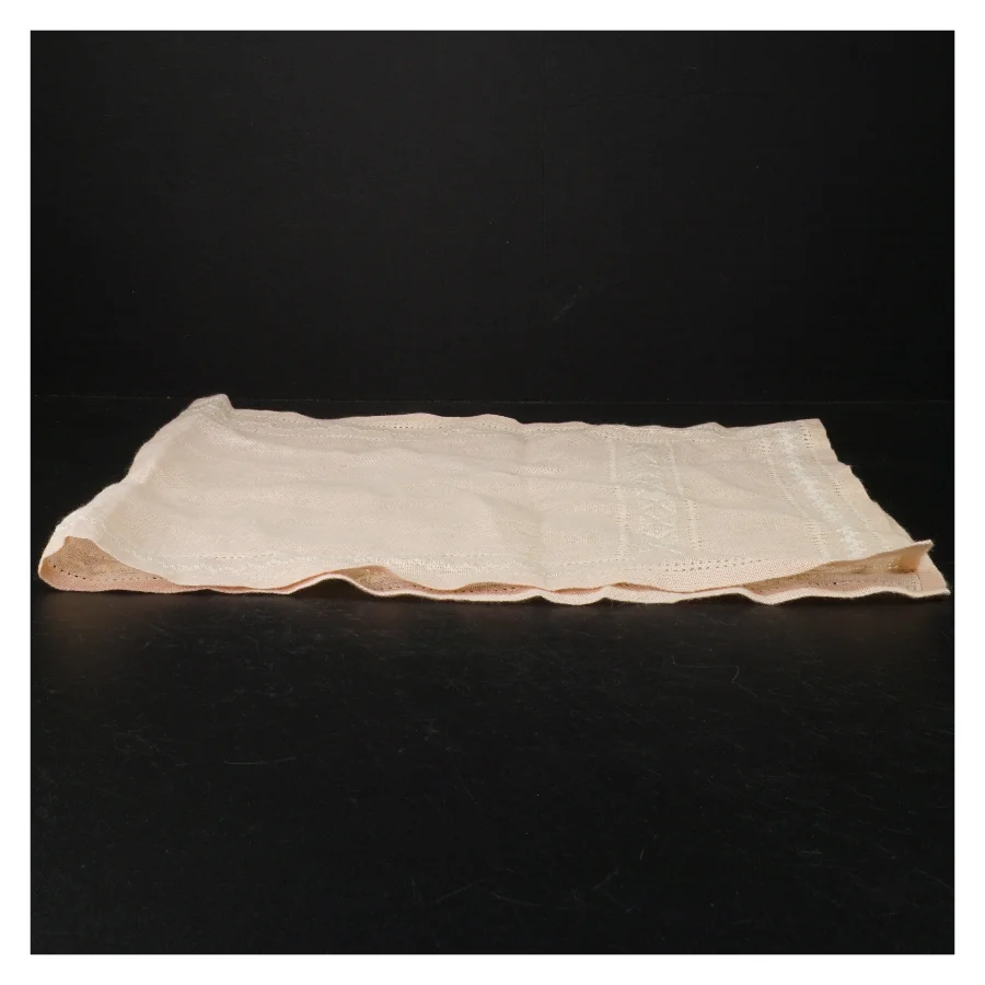 Bordløber/dug i hør med broderi (str. 75 x. 30 cm)