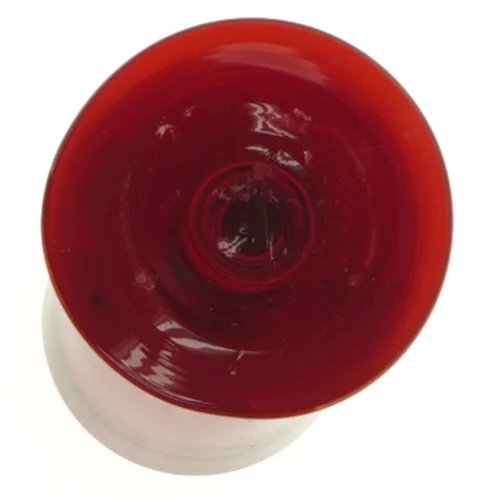 Rødt champagne glas (str. 18 cm)
