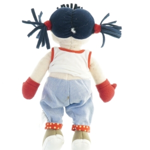 Stofdukke fra Brio (str. 27. x 14 cm)