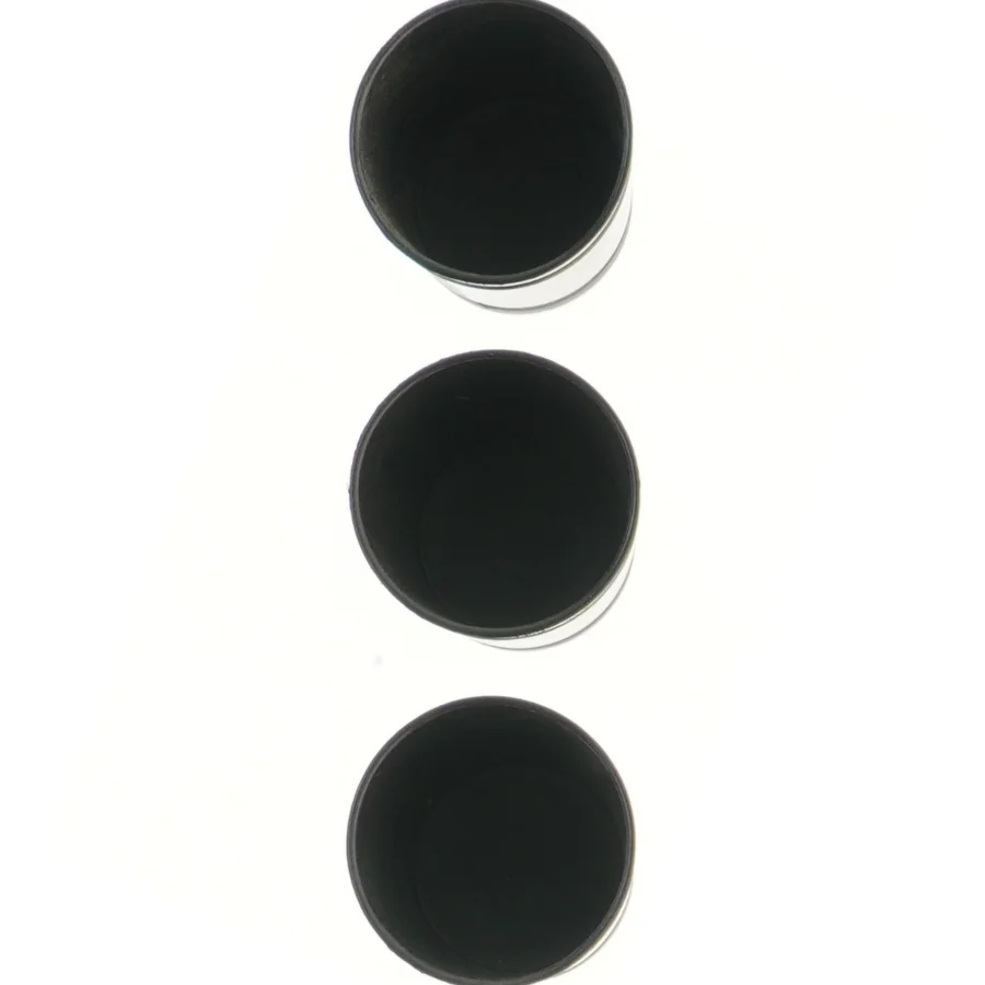 Sæt af tre raflebægre (str. 8 cm)