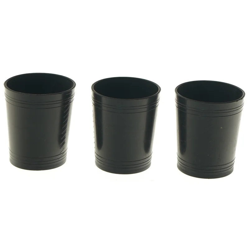 Sæt af tre raflebægre (str. 8 cm)