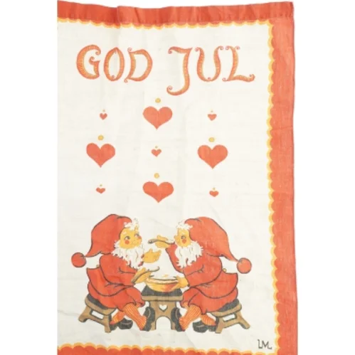 Juledug med nisser (str. 53 x 75 cm)