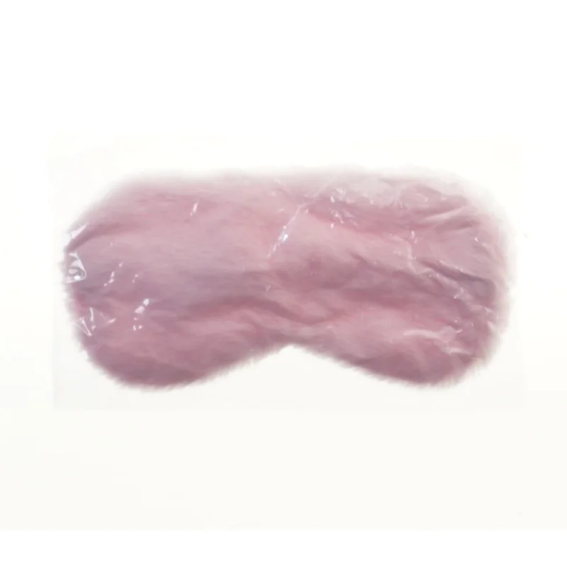 Sovemaske i lyserød pels (str. Ø 23 cm)