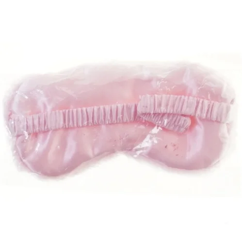 Sovemaske i lyserød pels (str. Ø 23 cm)