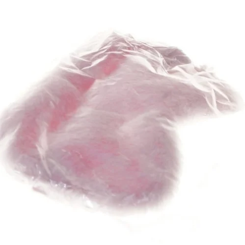 Sovemaske i lyserød pels (str. Ø 23 cm)