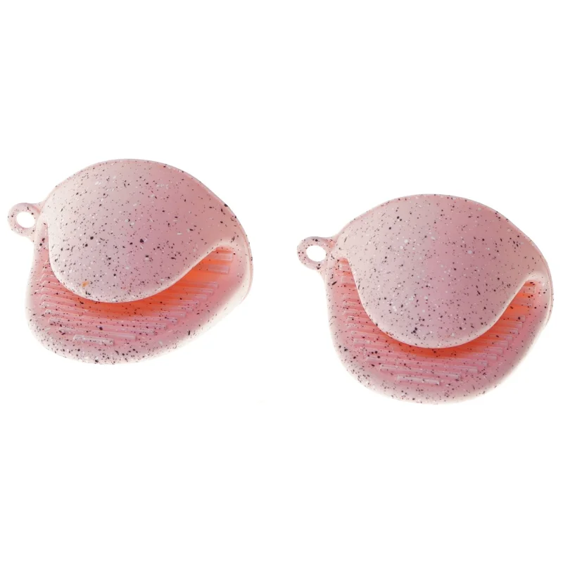 Rosa silikone grydelapper(str. 10x7x8,5 cm) (str. 10x7x8,5 cm)