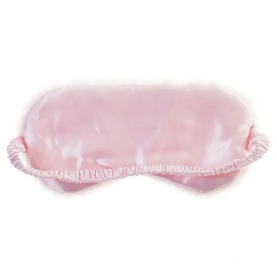 Fluffy, lyserød sovemaske (str. Ø 23 cm)