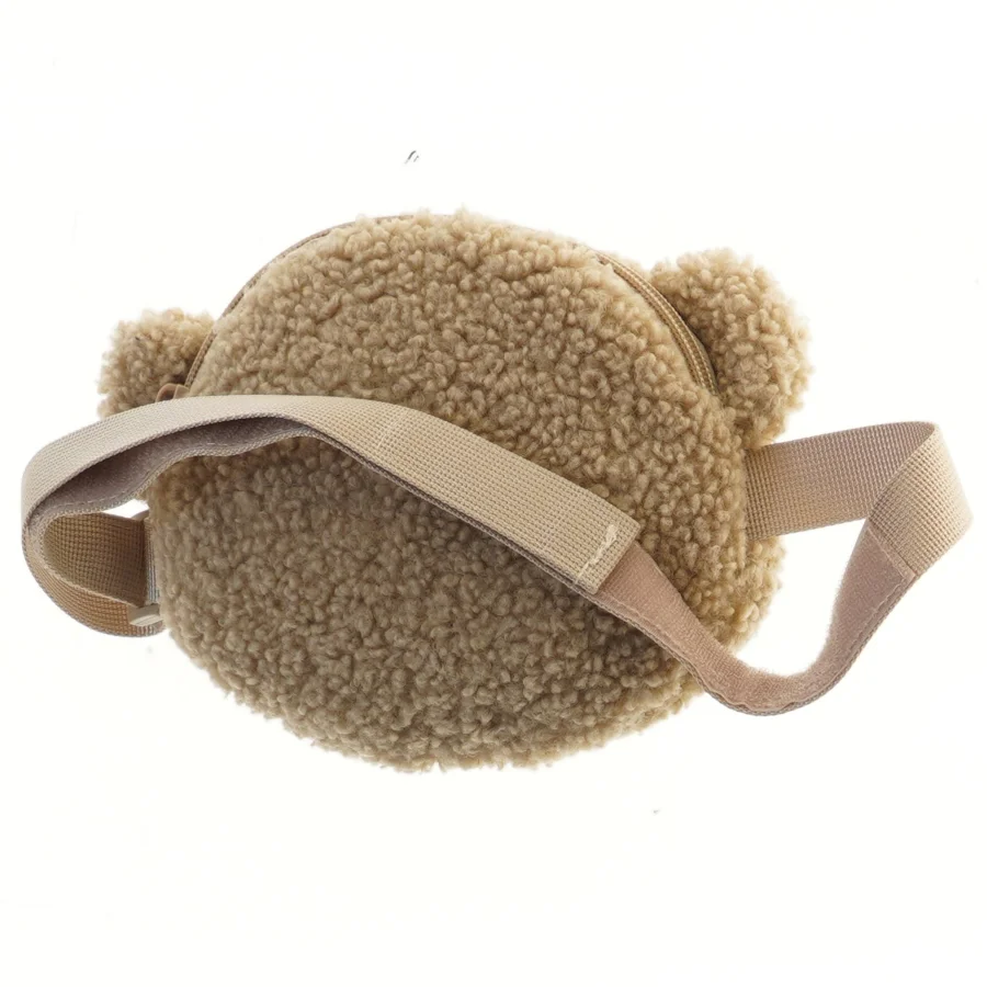 Bælte taske med bamse design (str. 18x15 cm)