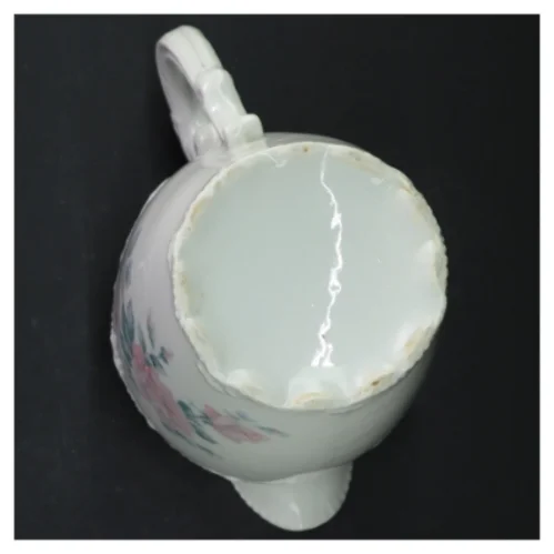 Porcelænskande med blomstermotiv