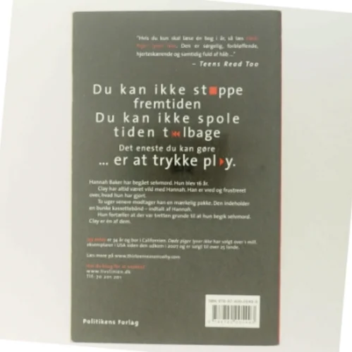 Døde piger lyver ikke af Jay Asher (Bog)