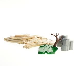 BRIO træbane med tilbehør (str. Bane, 4 cm bred) fra Brio