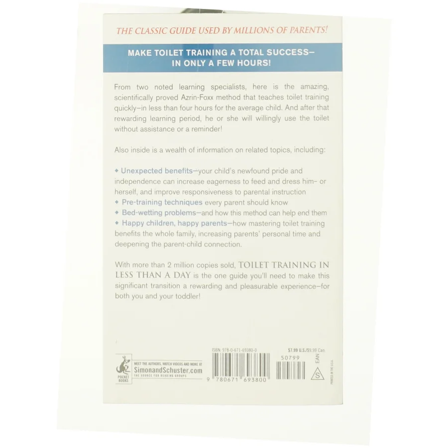 Toilet Training in Less Than a Day by Nathan Azrin af Azrin, Nathan / Foxx, Richard M. (Bog)