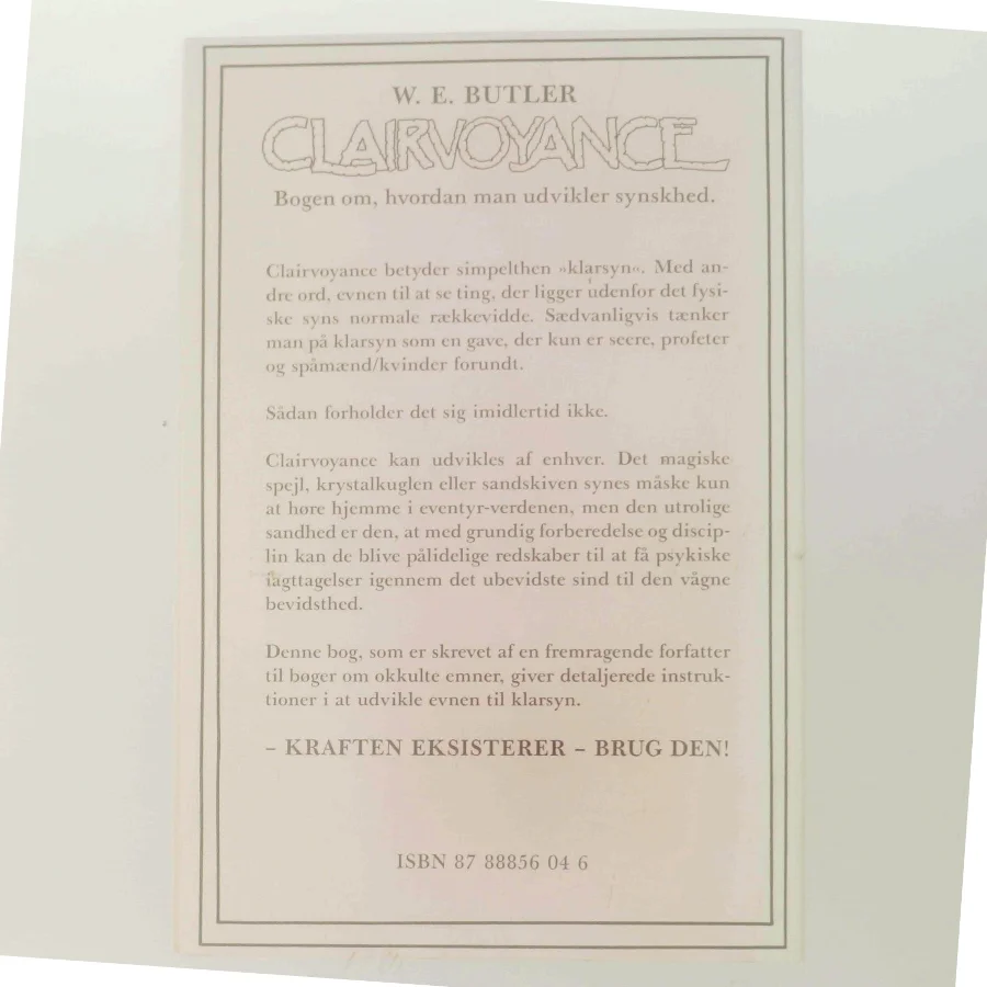 Clairvoyance af W. E. Butler (Bog)