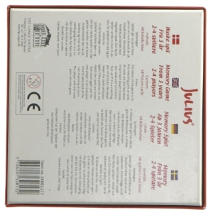 Hukommelsesspil fra Julius (str. 14 x 14 x 4 cm)