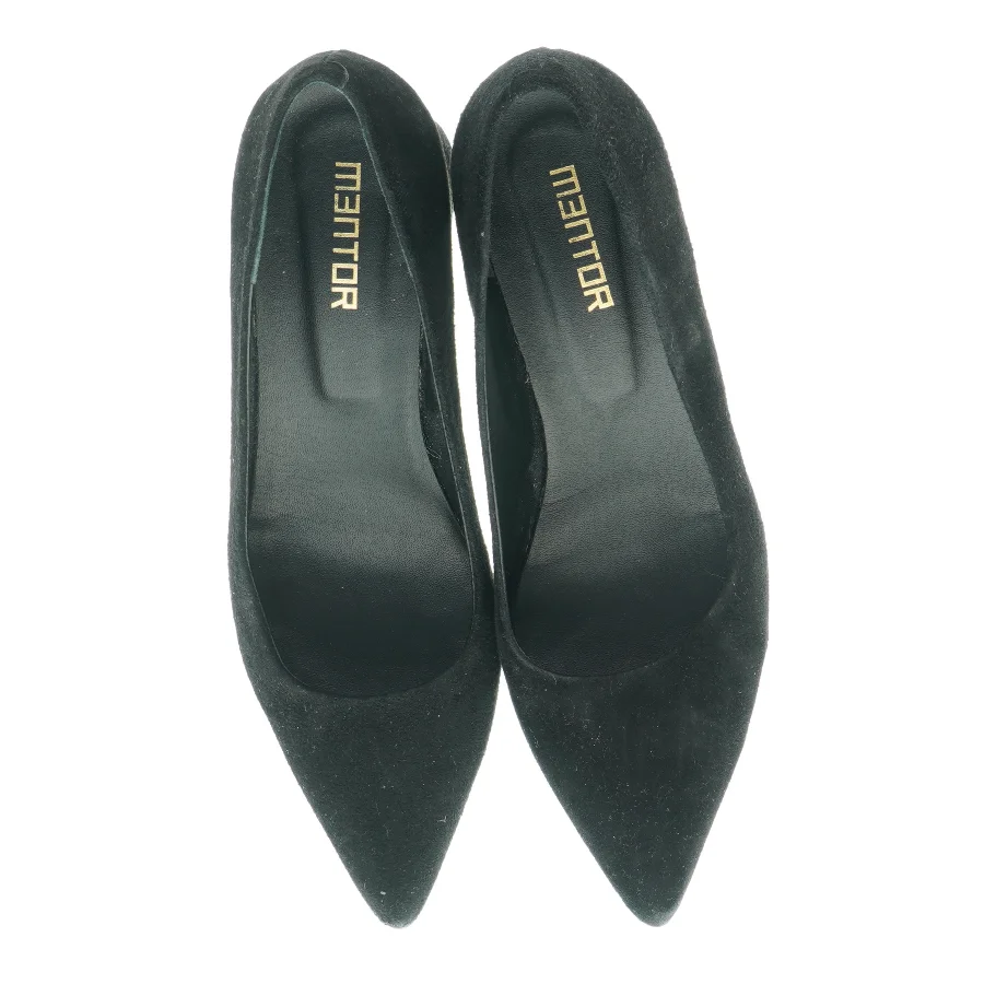 Høje hæle i ruskind fra Mentor (str. 39)