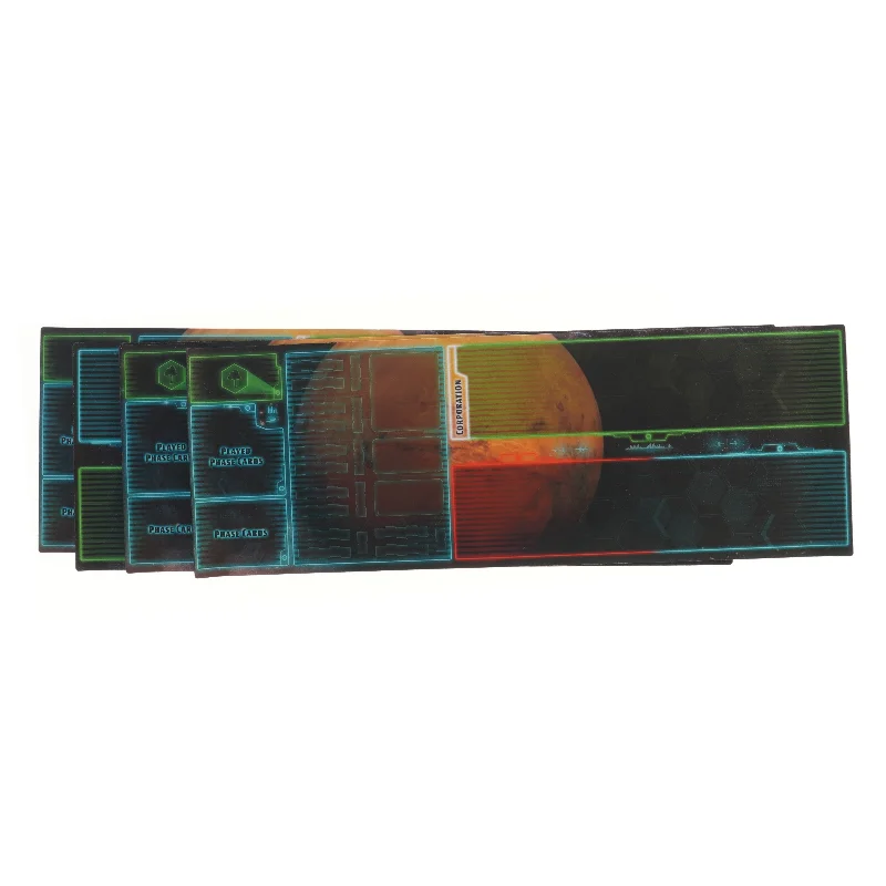 Spillemåtter til Terraforming Mars - card game (str. 4 stk 22x63 cm)